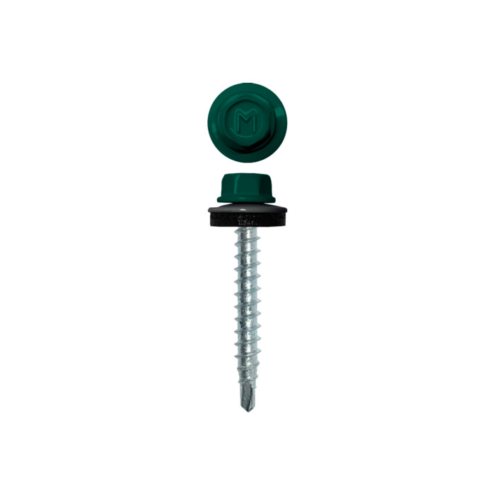 Саморез кровельный Daxmer 4,8х29 (250шт) сверло №1 RAL 6026